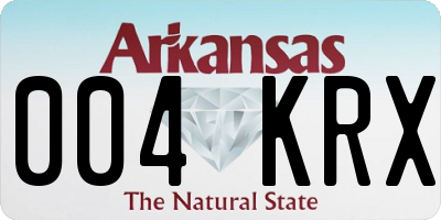 AR license plate 004KRX
