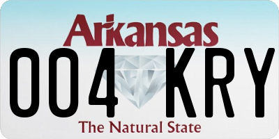 AR license plate 004KRY