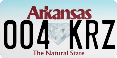 AR license plate 004KRZ