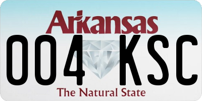 AR license plate 004KSC