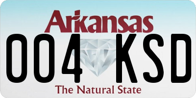 AR license plate 004KSD