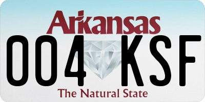 AR license plate 004KSF