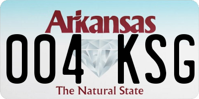 AR license plate 004KSG
