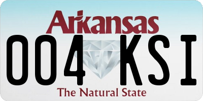 AR license plate 004KSI