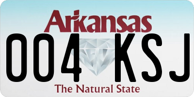 AR license plate 004KSJ