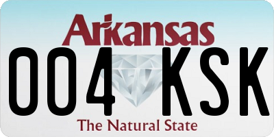AR license plate 004KSK
