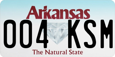 AR license plate 004KSM