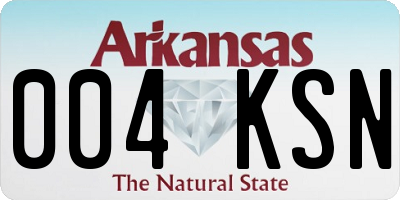 AR license plate 004KSN