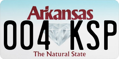 AR license plate 004KSP