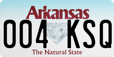 AR license plate 004KSQ