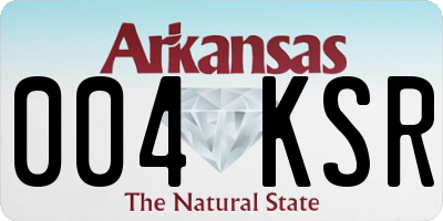 AR license plate 004KSR