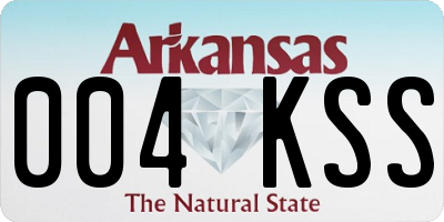 AR license plate 004KSS