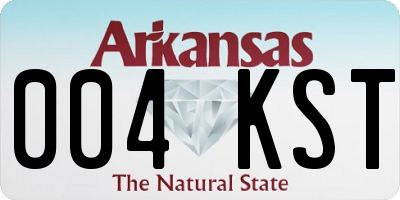AR license plate 004KST