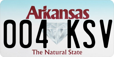 AR license plate 004KSV