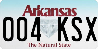 AR license plate 004KSX