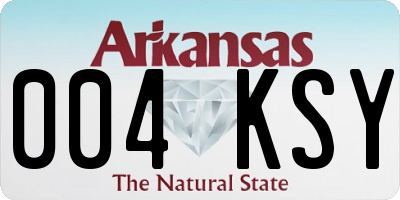 AR license plate 004KSY