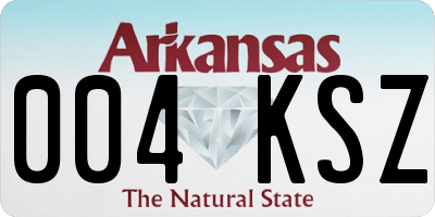 AR license plate 004KSZ