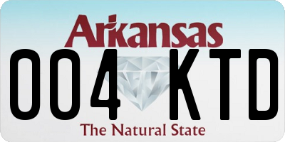 AR license plate 004KTD