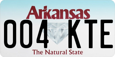AR license plate 004KTE