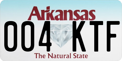 AR license plate 004KTF