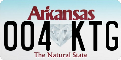 AR license plate 004KTG