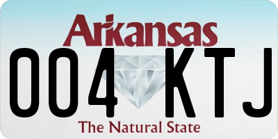 AR license plate 004KTJ