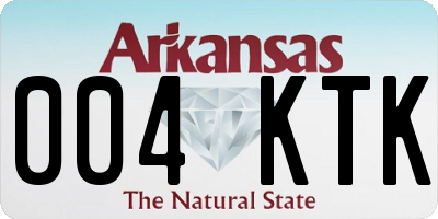 AR license plate 004KTK