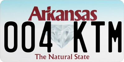 AR license plate 004KTM