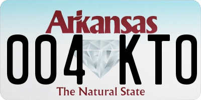 AR license plate 004KTO