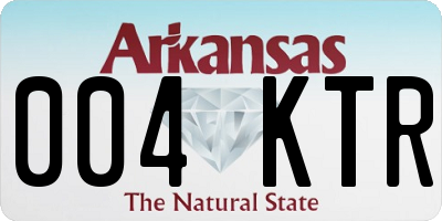 AR license plate 004KTR