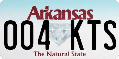 AR license plate 004KTS