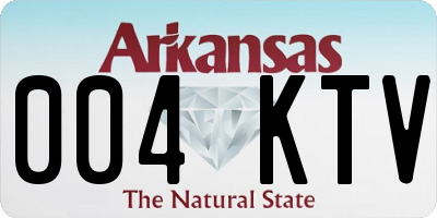 AR license plate 004KTV