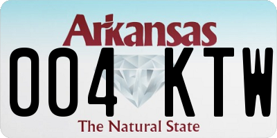 AR license plate 004KTW