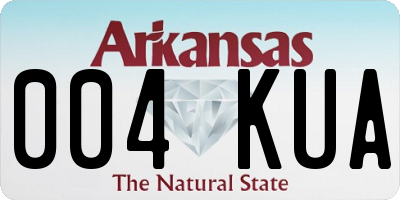 AR license plate 004KUA