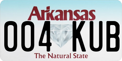 AR license plate 004KUB