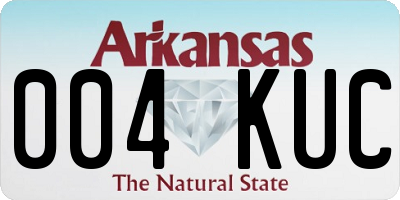 AR license plate 004KUC