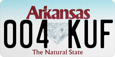 AR license plate 004KUF