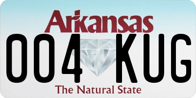AR license plate 004KUG