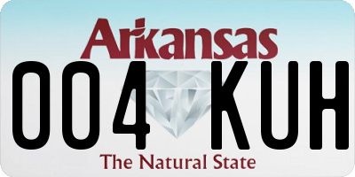 AR license plate 004KUH