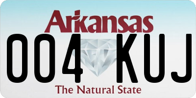 AR license plate 004KUJ