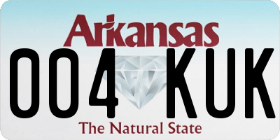 AR license plate 004KUK