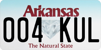 AR license plate 004KUL