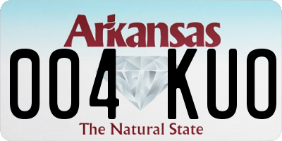 AR license plate 004KUO