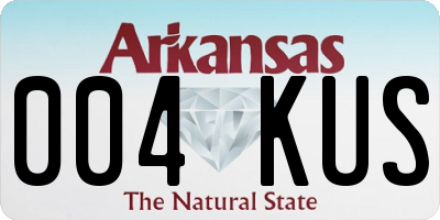 AR license plate 004KUS