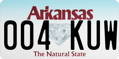 AR license plate 004KUW