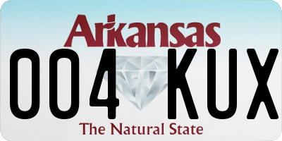 AR license plate 004KUX