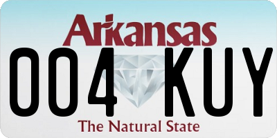 AR license plate 004KUY