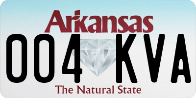 AR license plate 004KVA