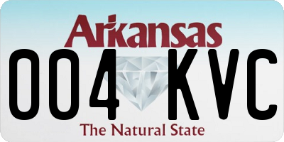 AR license plate 004KVC