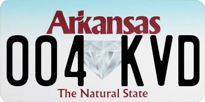 AR license plate 004KVD